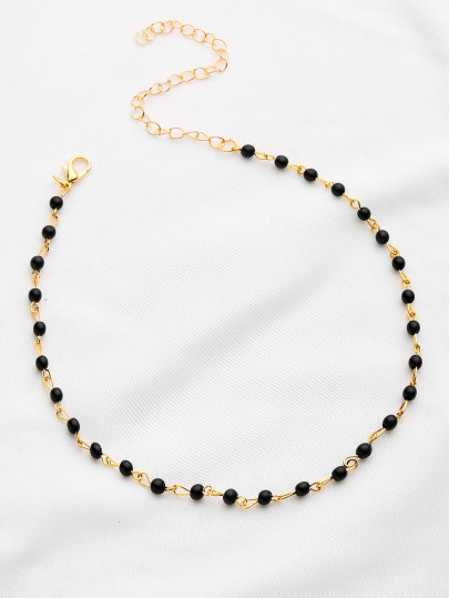 Contrast Beaded Delicate Necklace