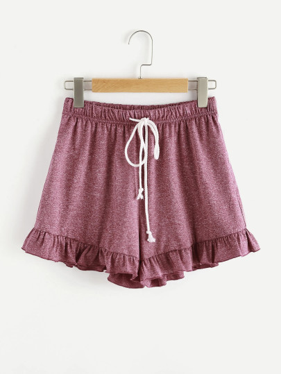 Shorts de punto con cordón