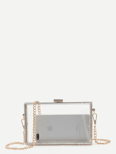 Clear Chain Crossbody Bag