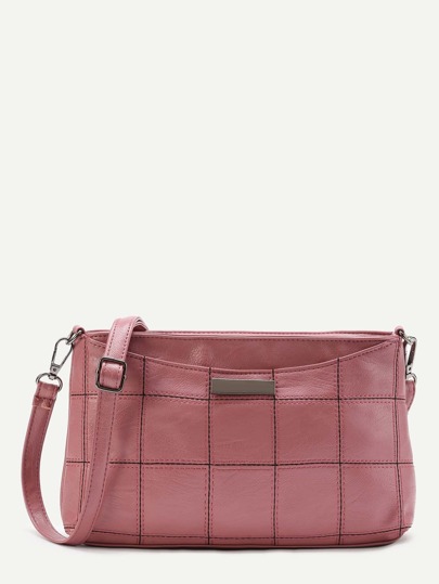 Bolso de hombro de pu con detalle de metal