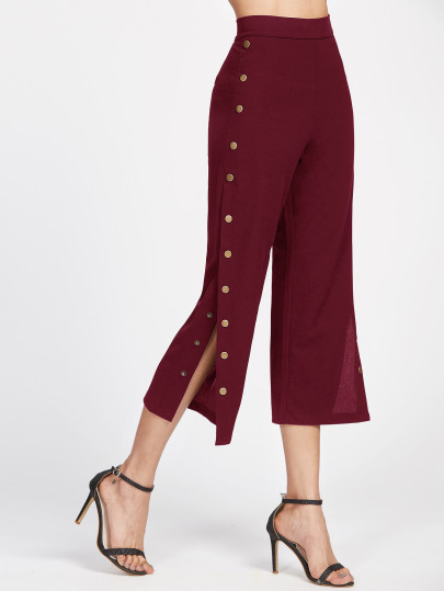 Metal Button Side Pants