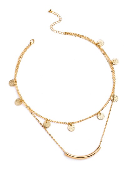 Collar con diseño de barra y lentejuelas