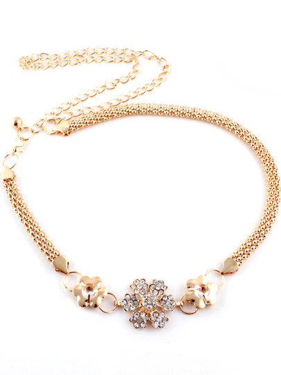 ceinture en chaîne motif fleur