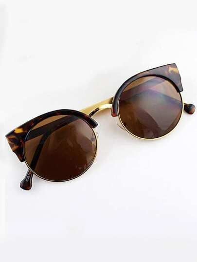 Brown Cat Eyed Sunglasses