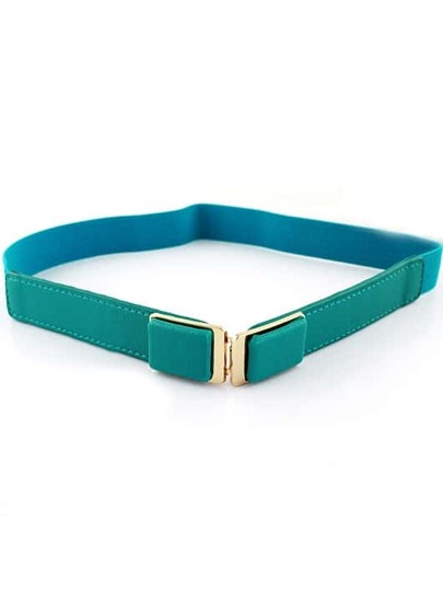 Green Elastic Metal Buckle Belt
