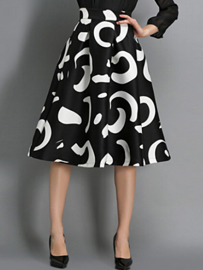 High Waist Floral Midi Skirt