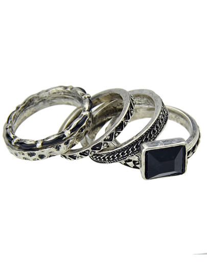 ensemble de bagues vintage -Noir