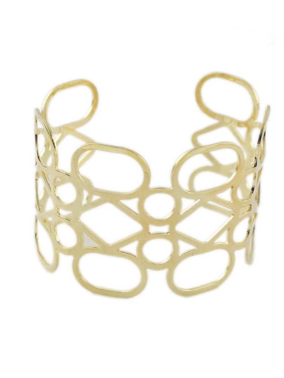 Bracelet creux design -doré