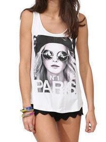 White Girl Print Tank Top