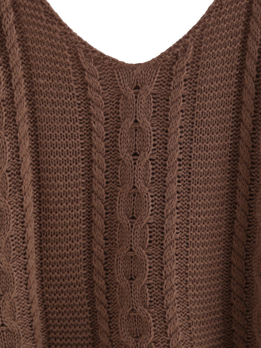 Coffee Spaghetti Dip Hem Knit Cami Top Shein Sheinside coffee spaghetti dip hem knit cami top shein sheinside