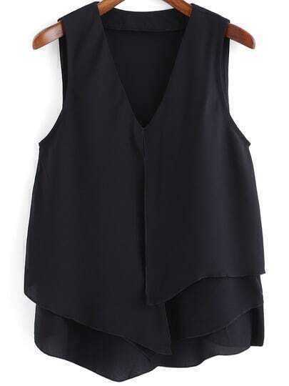 black patchwork white v neck tank asymmetrical chiffon black v neck asymmetrical chiffon tank top shein sheinside black patchwork white v neck tank asymmetrical chiffon black v neck asymmetrical chiffon tank top shein sheinside
