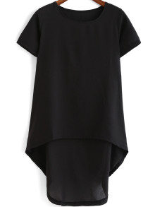 Dip Hem Chiffon Blouse