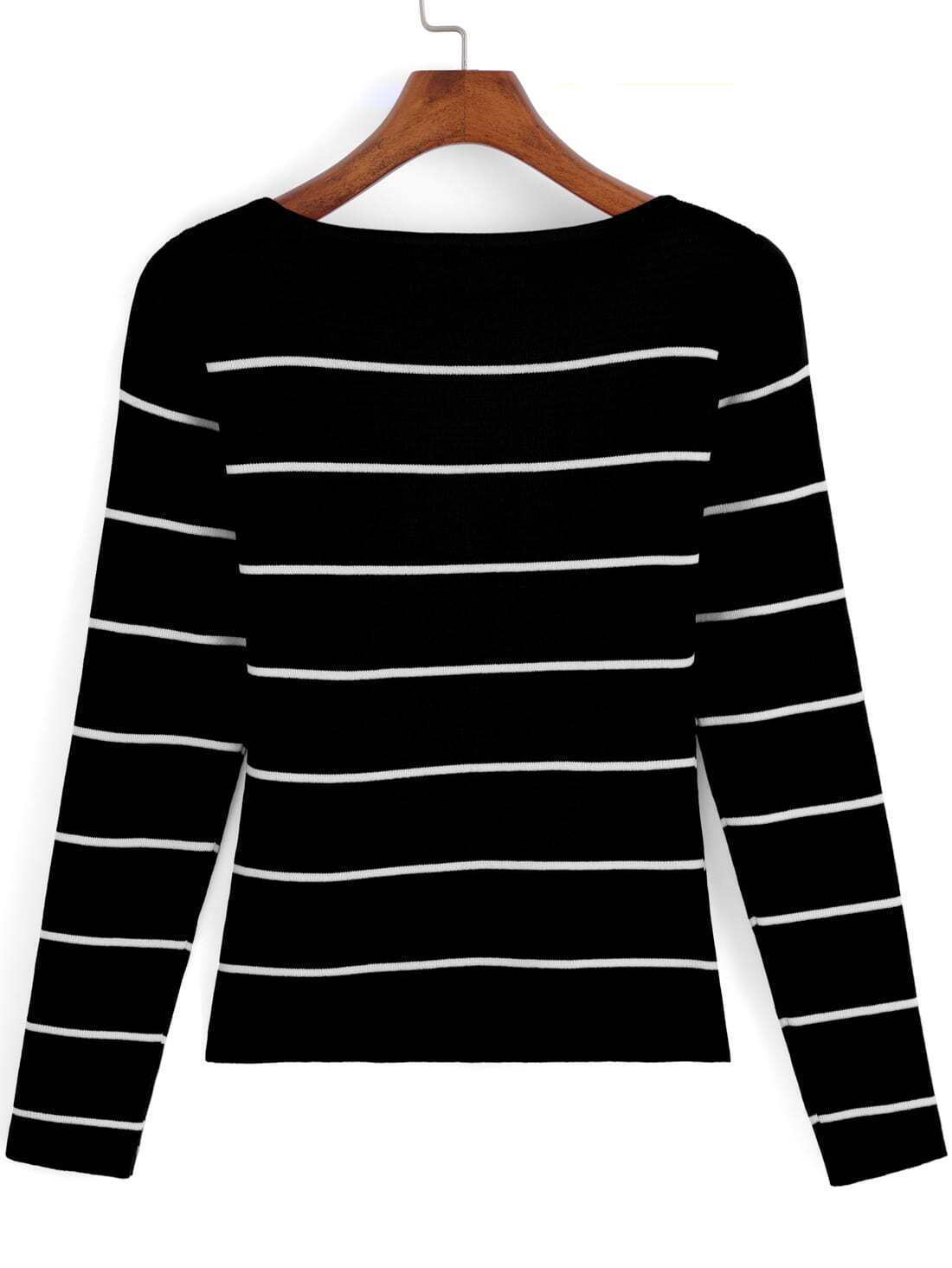 round neck striped sweater