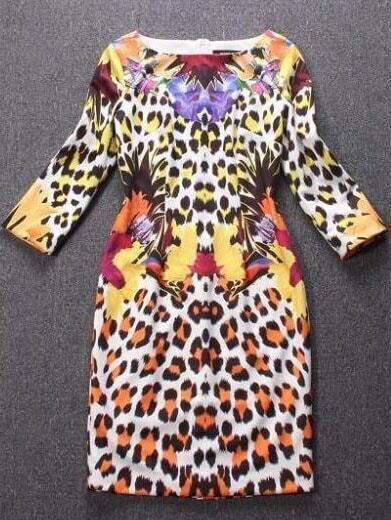 shein leopard print bodycon dress