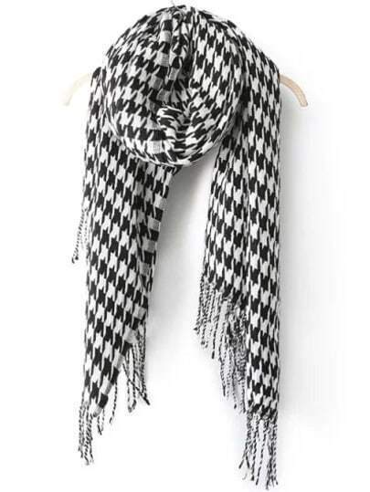 Sciarpa Pied de poule nera & bianca immagini