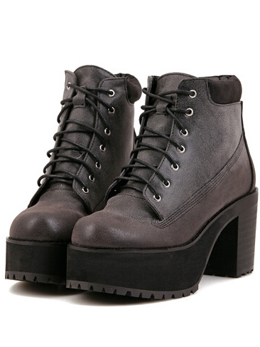 boots platform shein chunky heel hidden