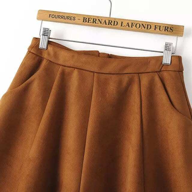 Khaki High Waist Flare Skirt SheIn(Sheinside)