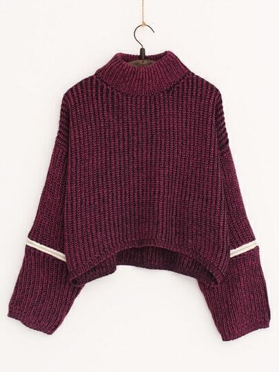 purple crop sweater