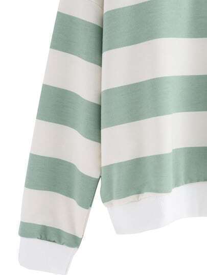 green and white striped crop top