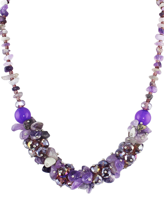 Purple Small Beads Necklace