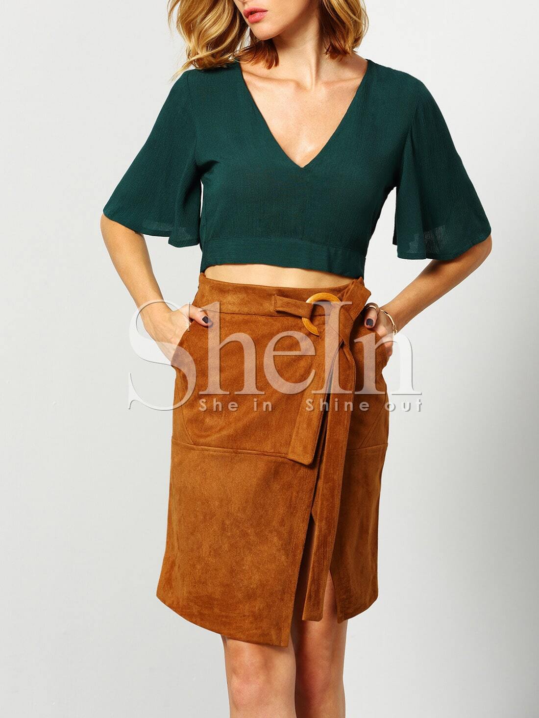 batwing sleeve crop top