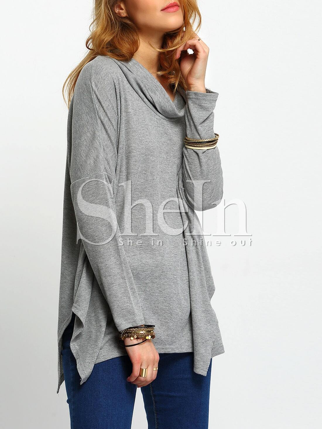 grey-turtleneck-asymmetric-t-shirt-shein-sheinside