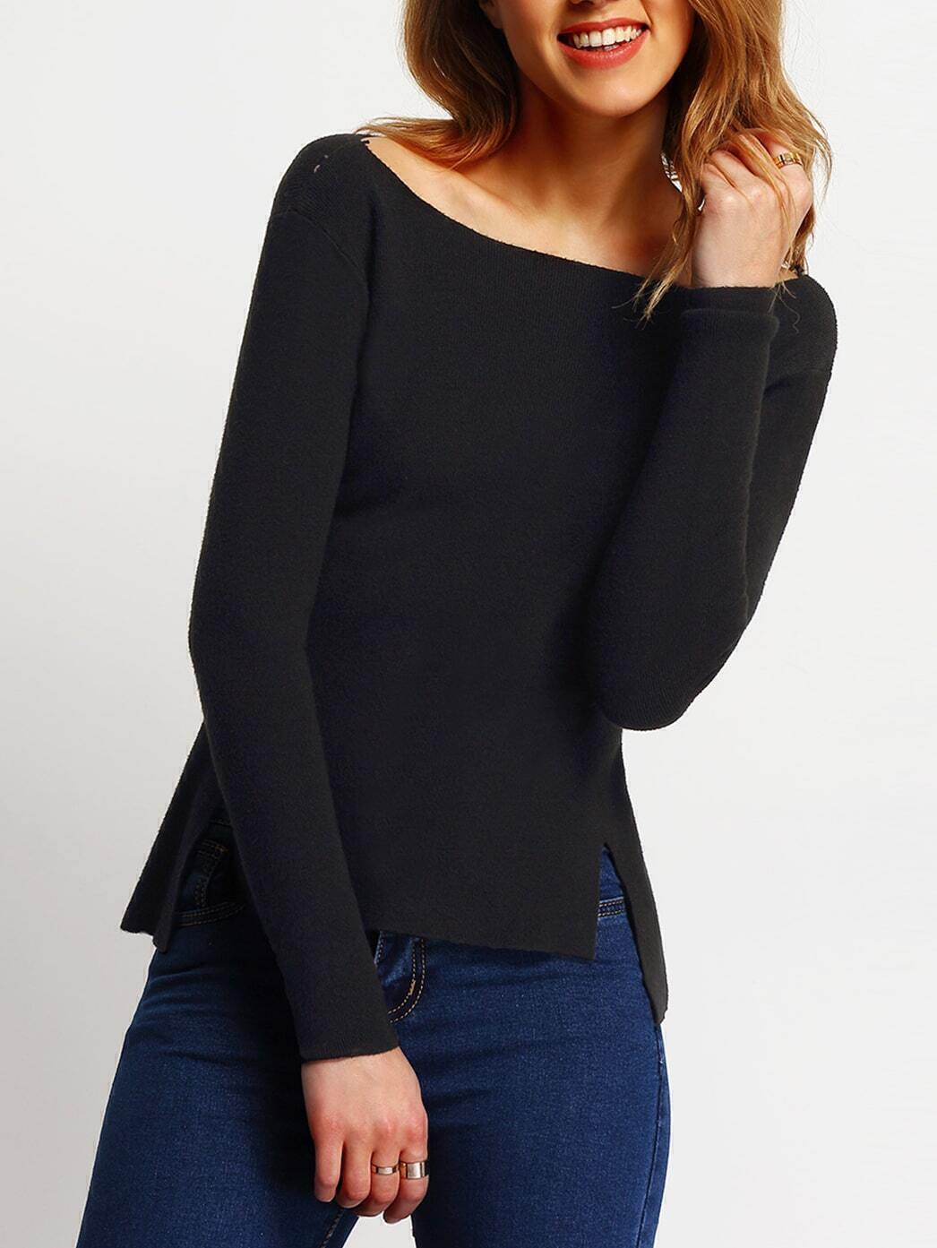 ta boat show promo code pull fendu trap 232 ze col bateau noir french shein sheinside ta boat show promo code pull fendu trap 232 ze col bateau noir french shein sheinside