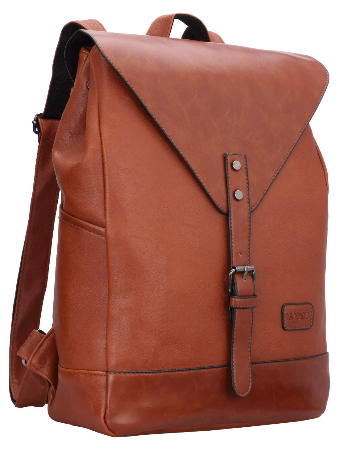 Brown Buckle Oversized Backpacks SheIn(Sheinside)