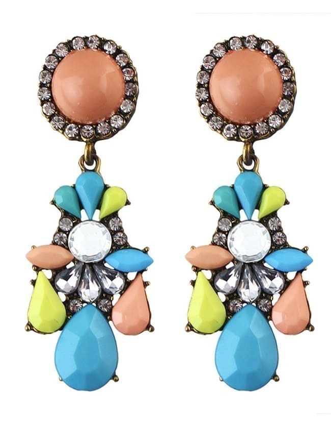 Colorful Gemstone Daily Wear Earrings