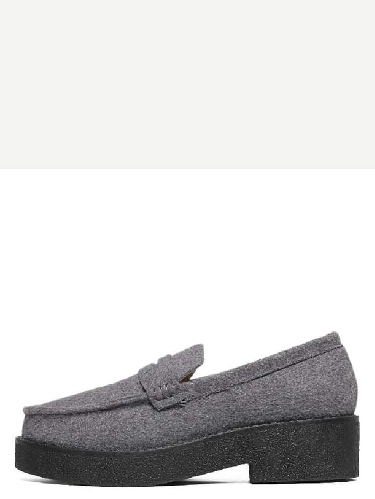 Felt Vamp Platform Sneaker