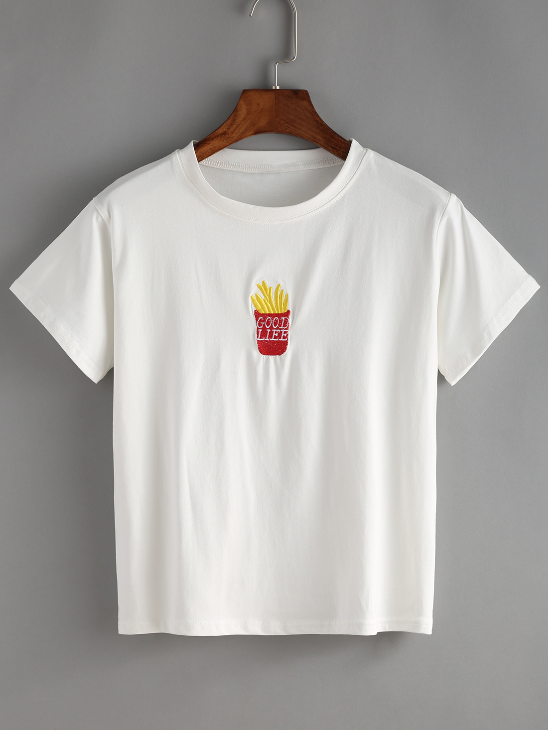 Potato Chips Embroidery T-shirt