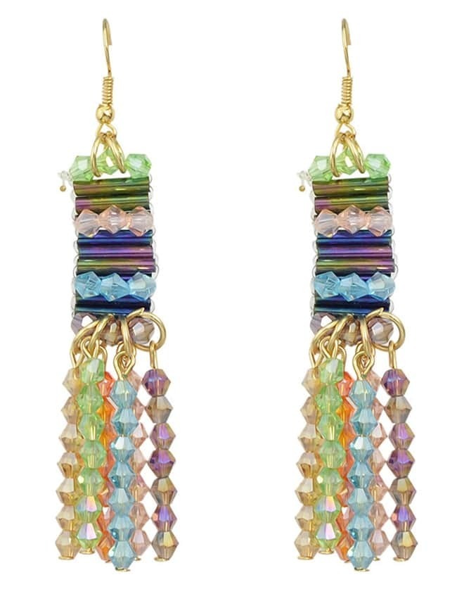 Beautiful Colorful Beads Drop Earrings