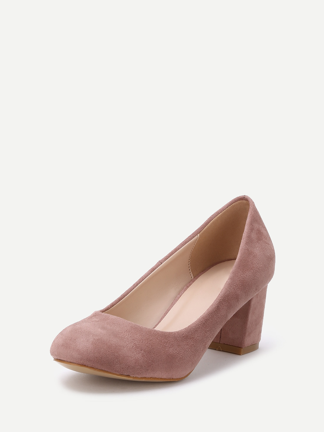 Pale Brown Suede Heels SheIn(Sheinside)