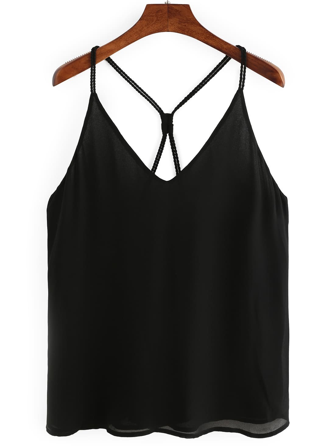 Knotted Back Chiffon Cami Top