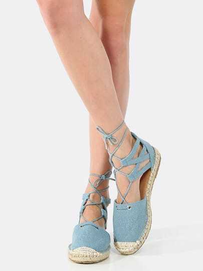 denim espadrille flats