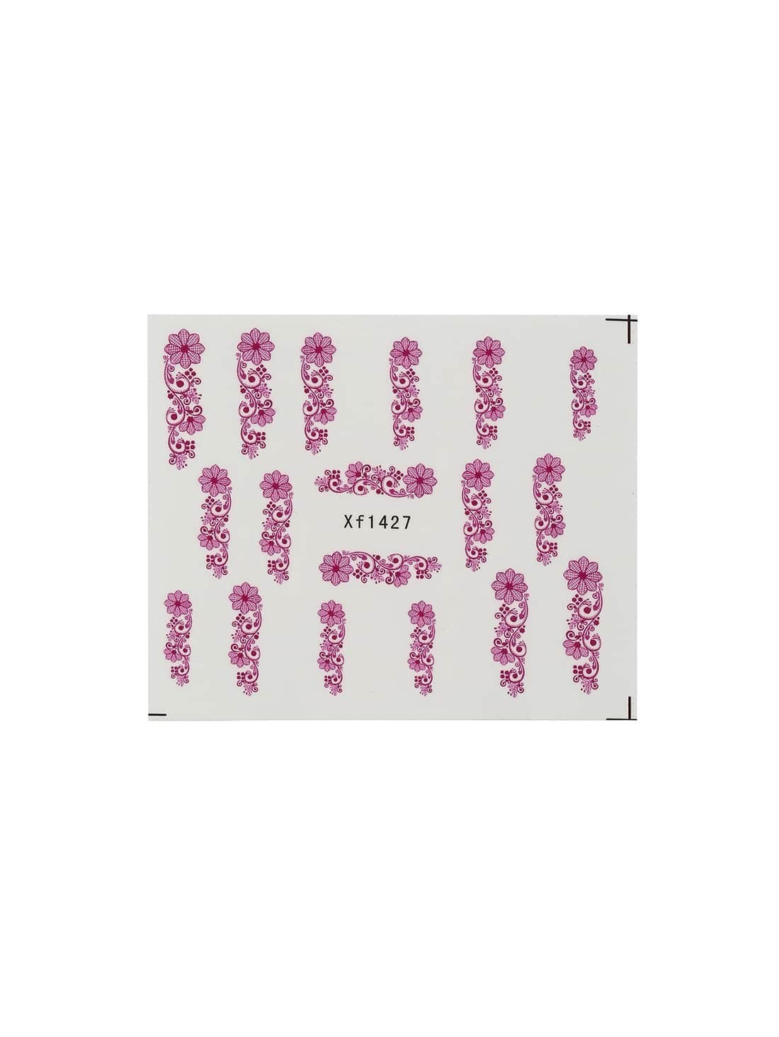 Hot Pink Abstract Flower Nail Sticker