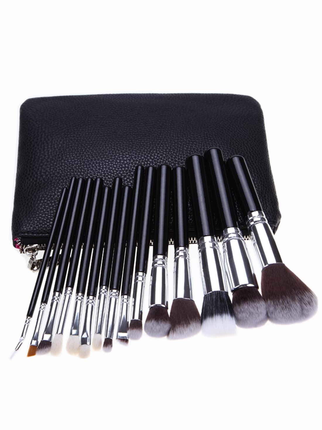 15PCS Makeup Set Brushes Tools With Bag-Black