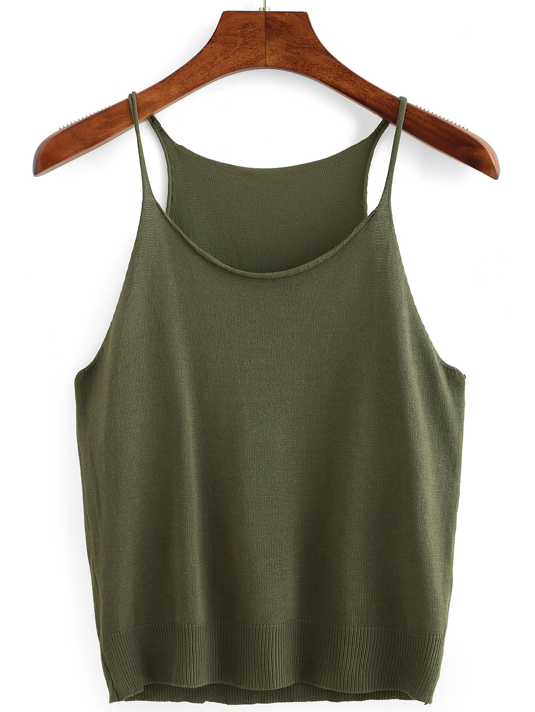 Olive Green Knit Cami Top