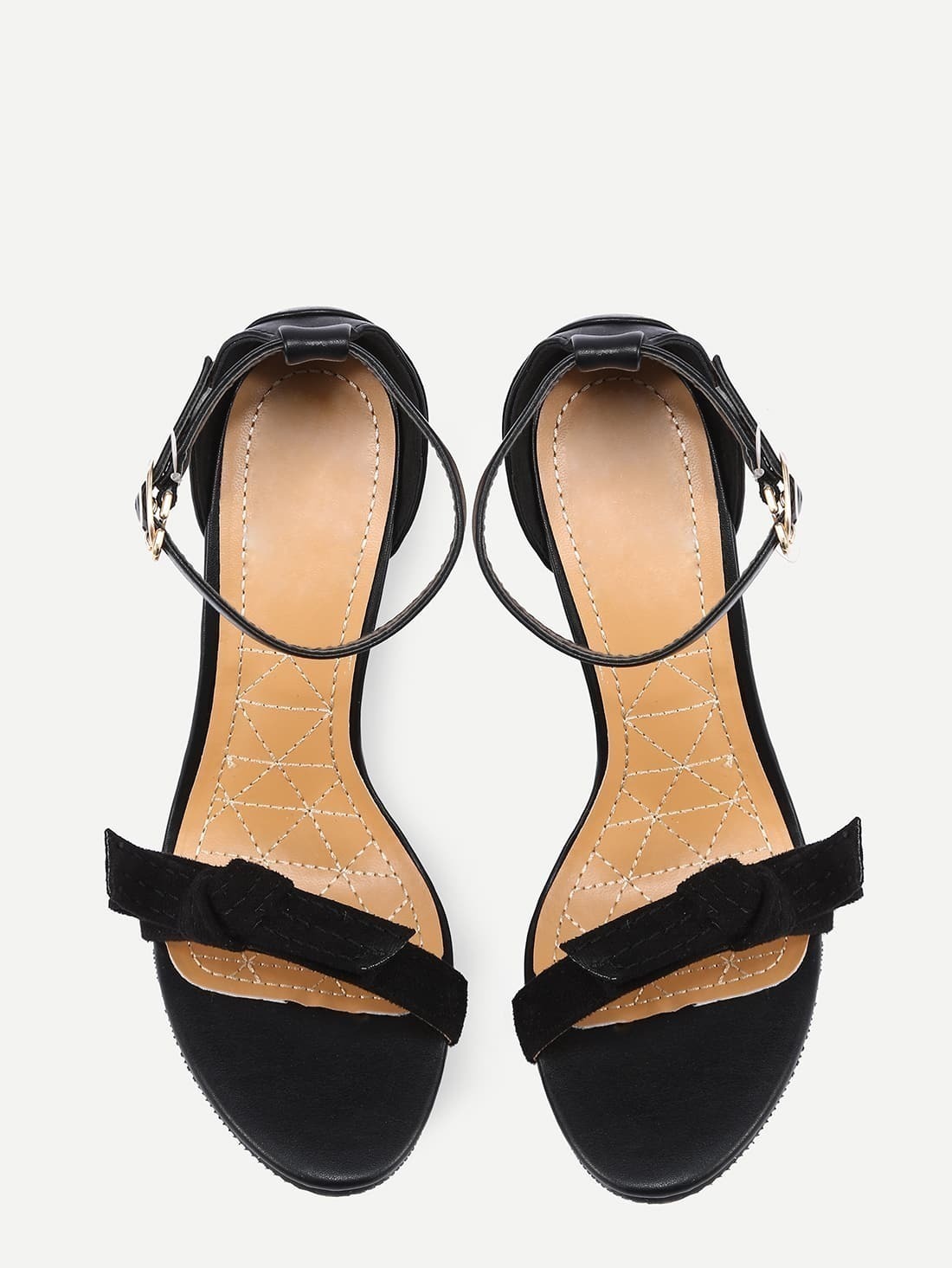 bow tie sandals black