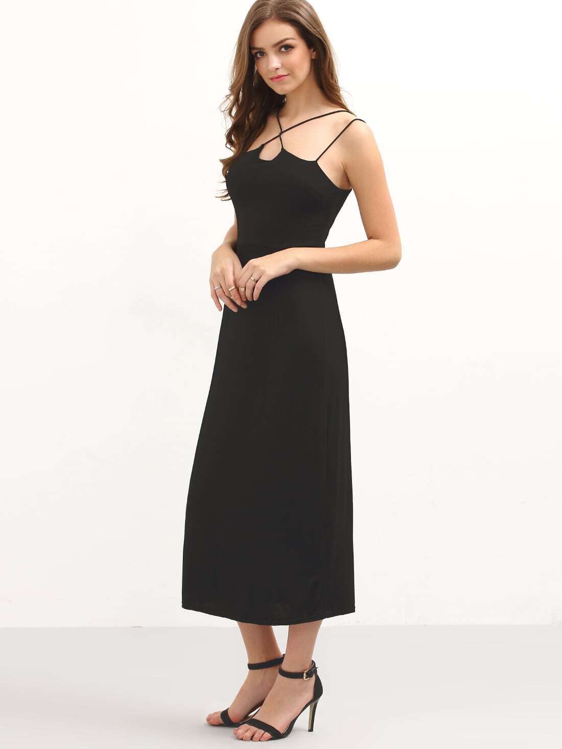 long strappy black dress
