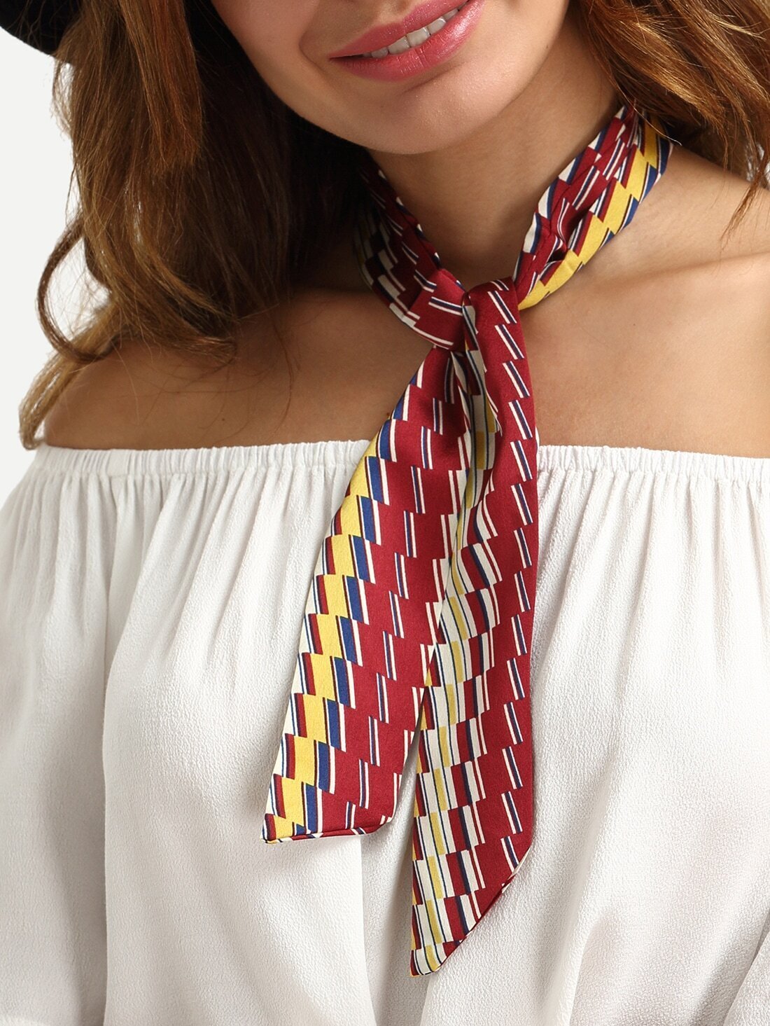 Multicolor Print Fashionable Scarf SheIn(Sheinside)