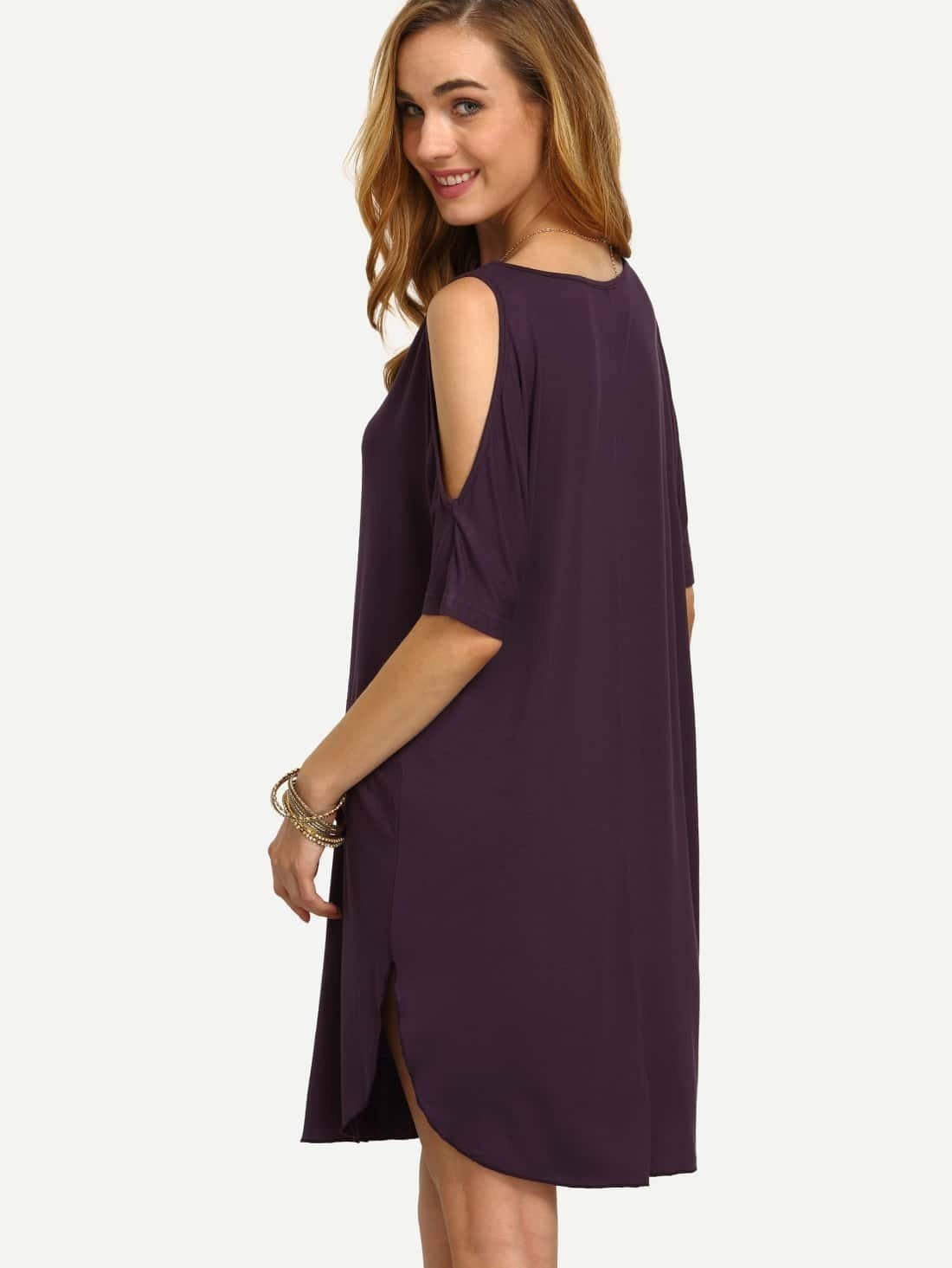 cold shoulder dress shein