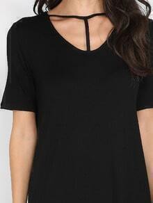 black short sleeve dress shirt womens