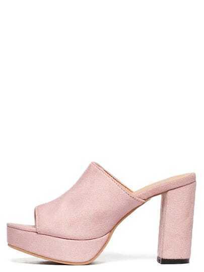 platform mule sandals pink platform chunky mule sandals shein sheinside platform mule sandals pink platform chunky mule sandals shein sheinside