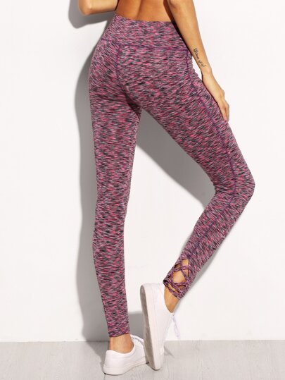 cut out criss cross leggings