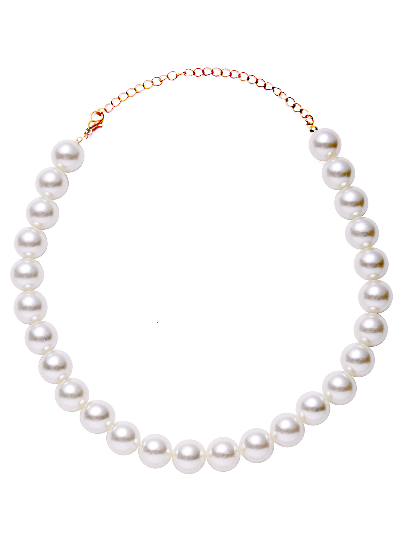 White Faux Pearl Necklace SheIn(Sheinside)