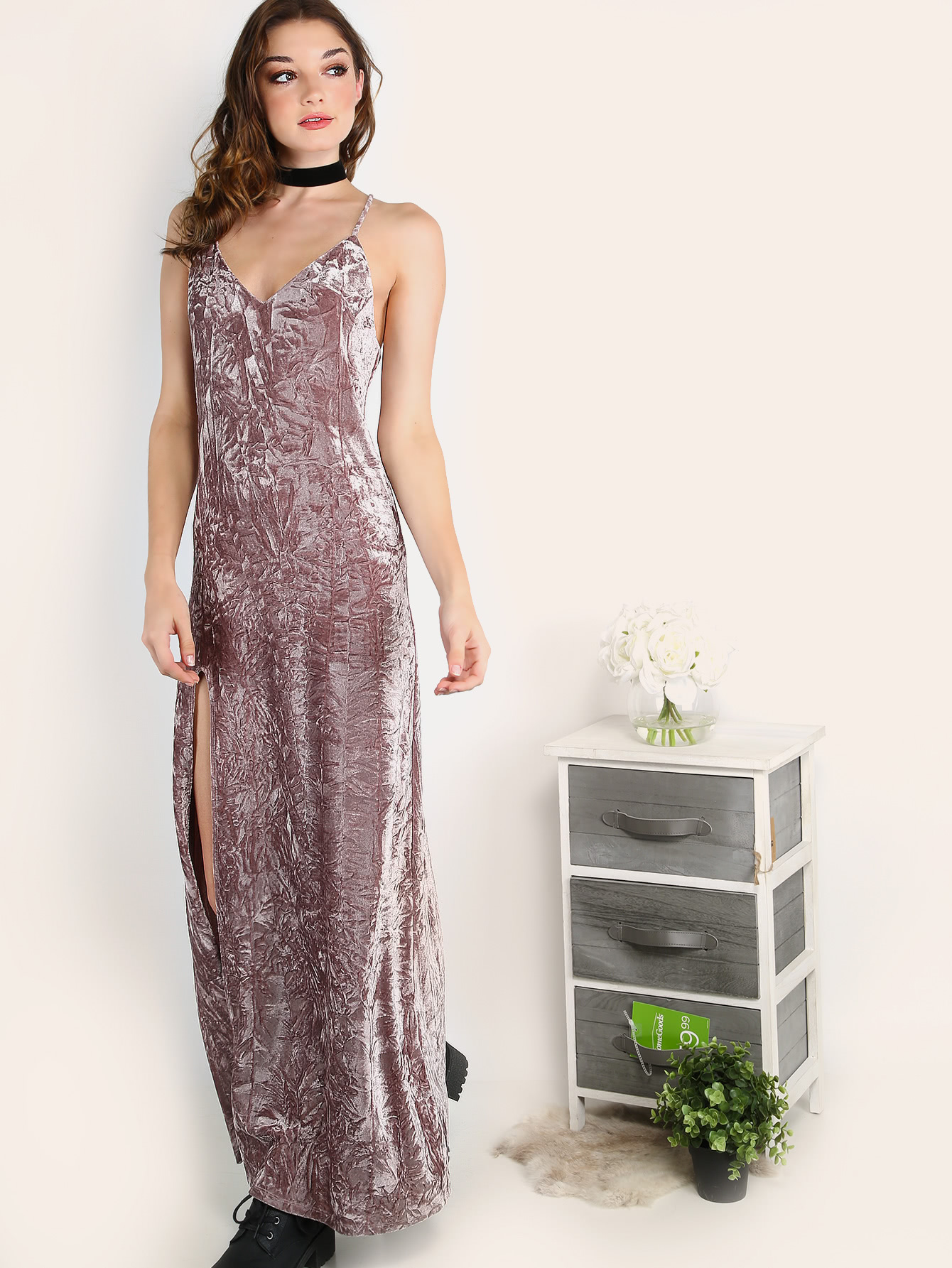 shein high slit dress