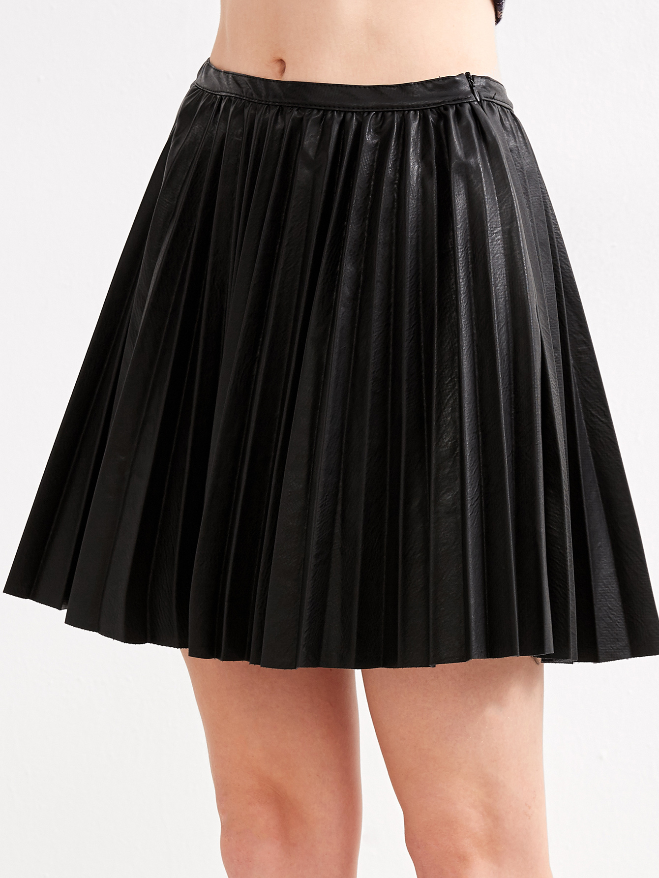 Leather Pleated Skirt 92