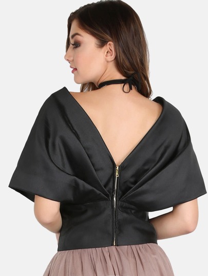crop top with shawl