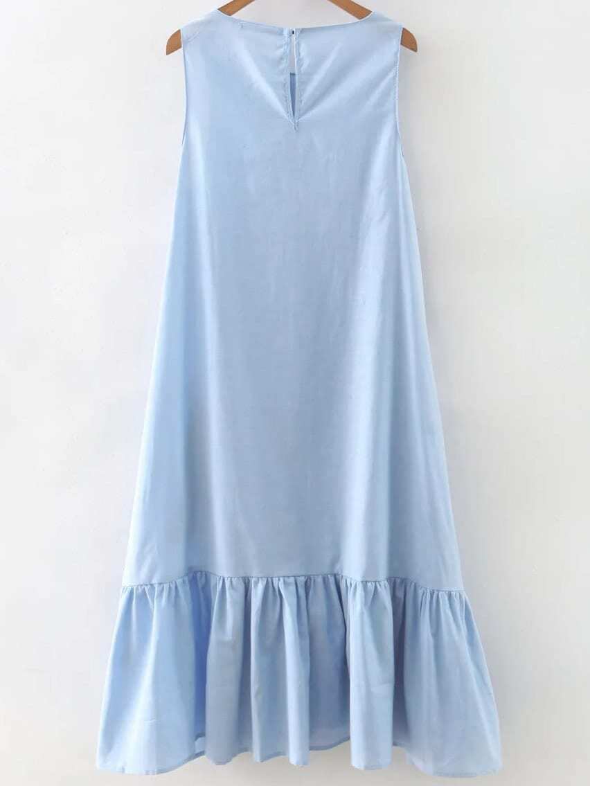 shein blue midi dress